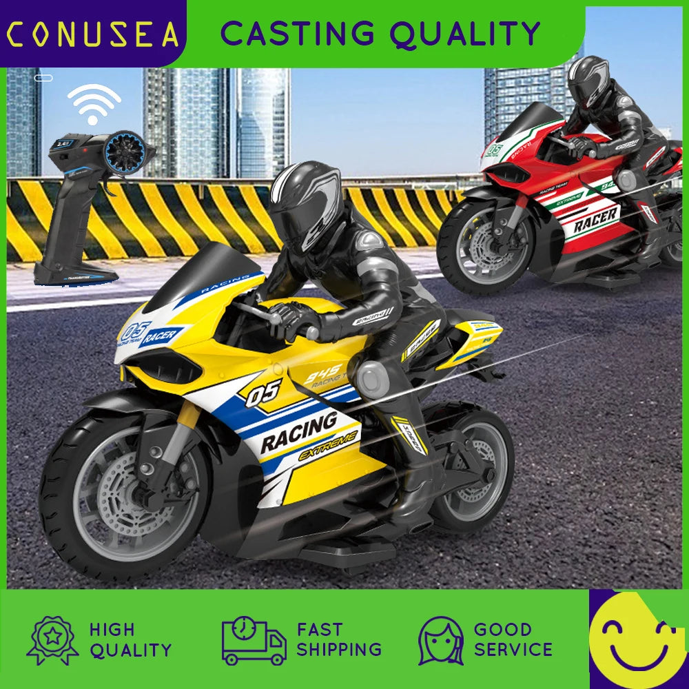 High Speed Remote Control RC Stunt Motorbike 1/ 10 2.4G