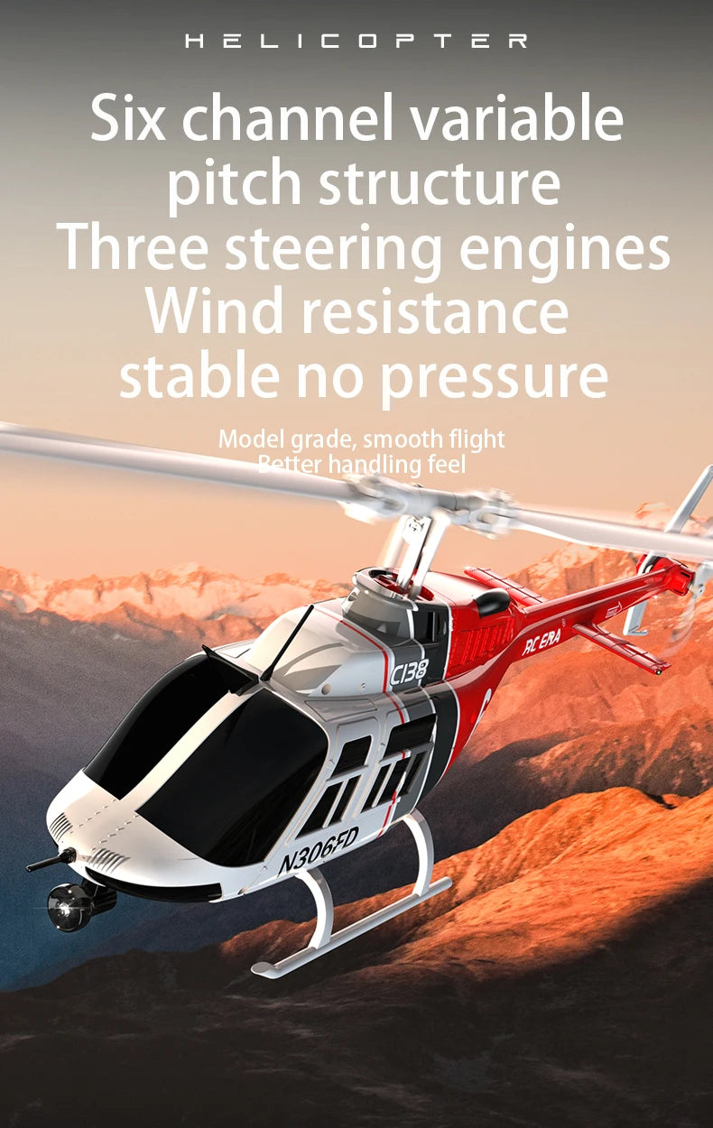 RC ERA C138 1/33 Scale 6 Channel RC BELL 206 Helicopter