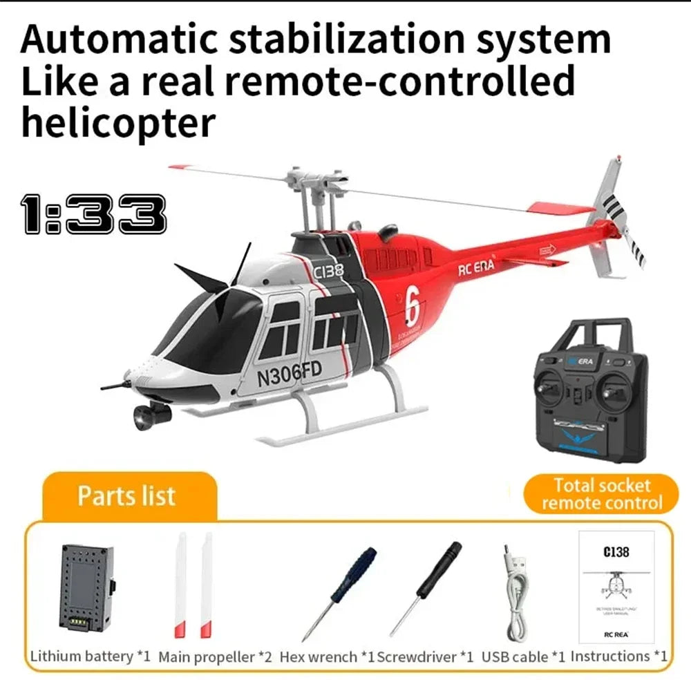 RC ERA C138 1/33 Scale 6 Channel RC BELL 206 Helicopter