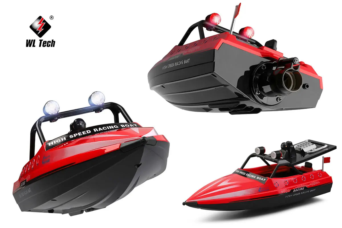 WL917 RC Racing Boat 16KM/H 2.4GHz Remote Control Speedboat with carry case