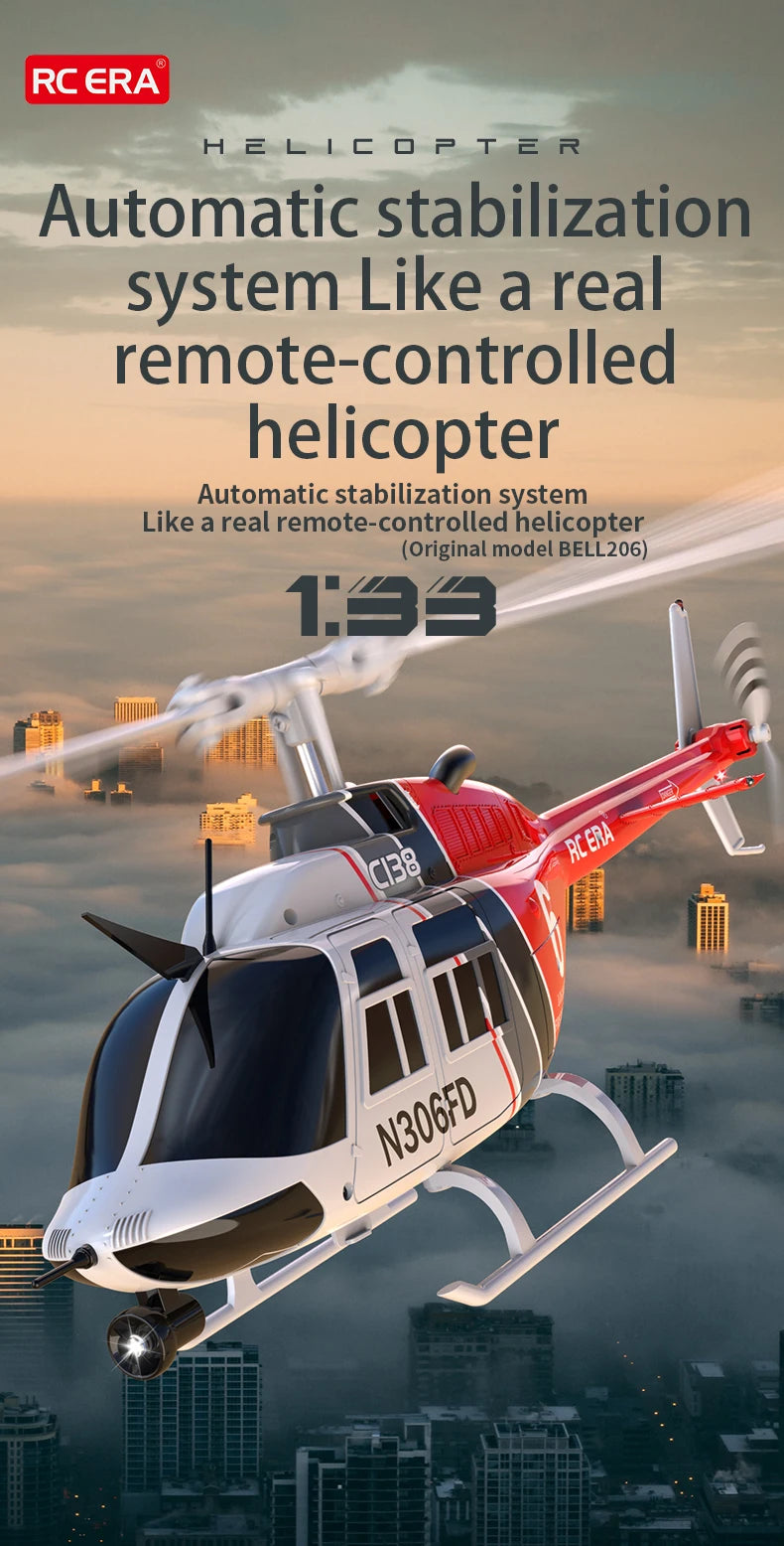 RC ERA C138 1/33 Scale 6 Channel RC BELL 206 Helicopter