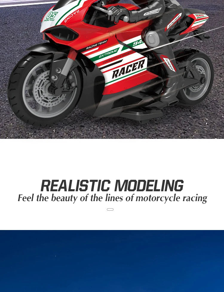 High Speed Remote Control RC Stunt Motorbike 1/ 10 2.4G