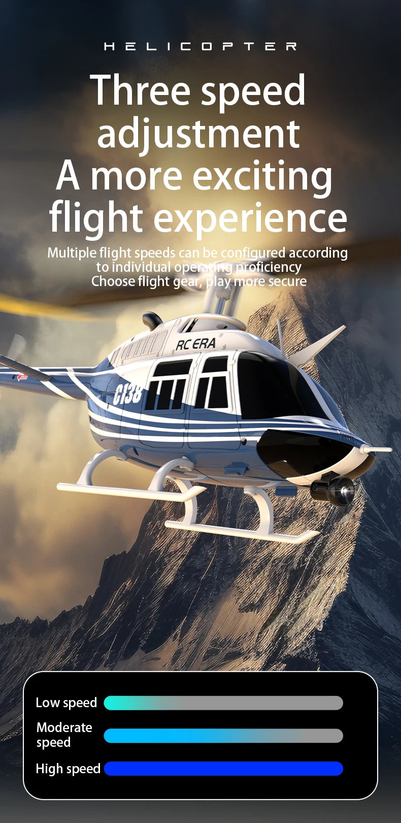 RC ERA C138 1/33 Scale 6 Channel RC BELL 206 Helicopter