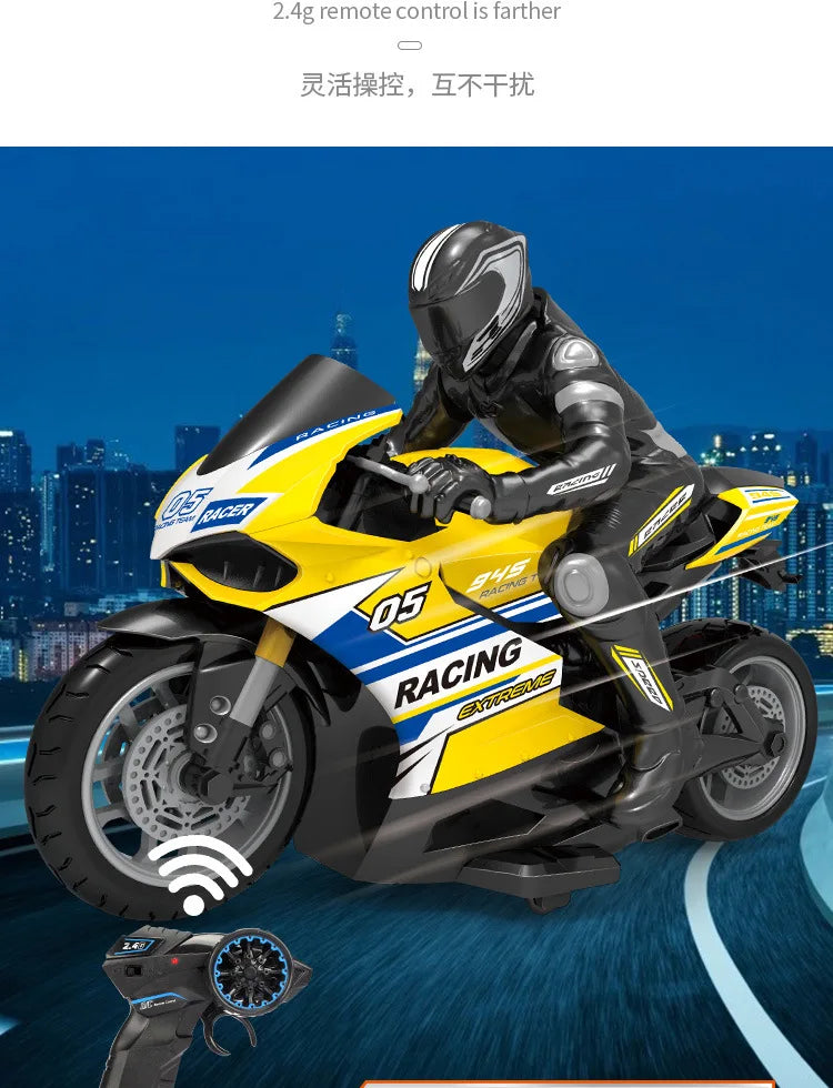 High Speed Remote Control RC Stunt Motorbike 1/ 10 2.4G
