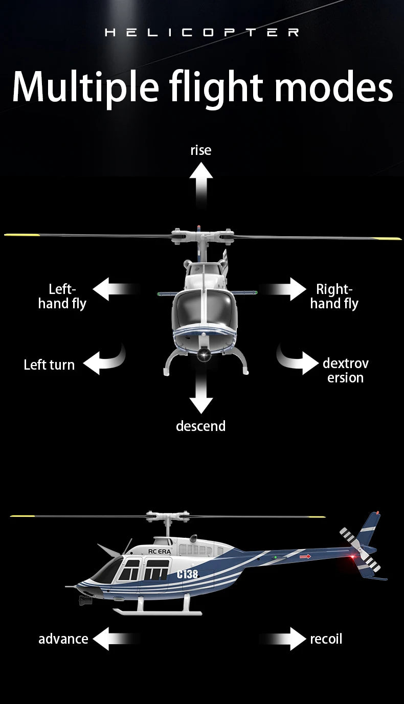 RC ERA C138 1/33 Scale 6 Channel RC BELL 206 Helicopter