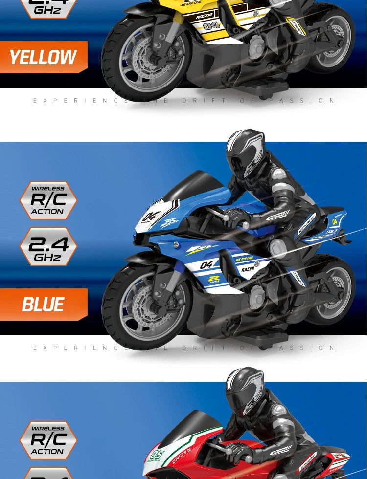 High Speed Remote Control RC Stunt Motorbike 1/ 10 2.4G