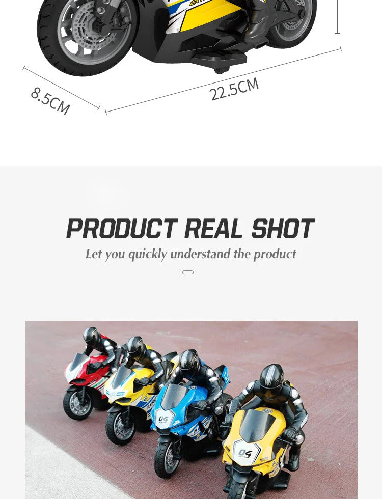 High Speed Remote Control RC Stunt Motorbike 1/ 10 2.4G
