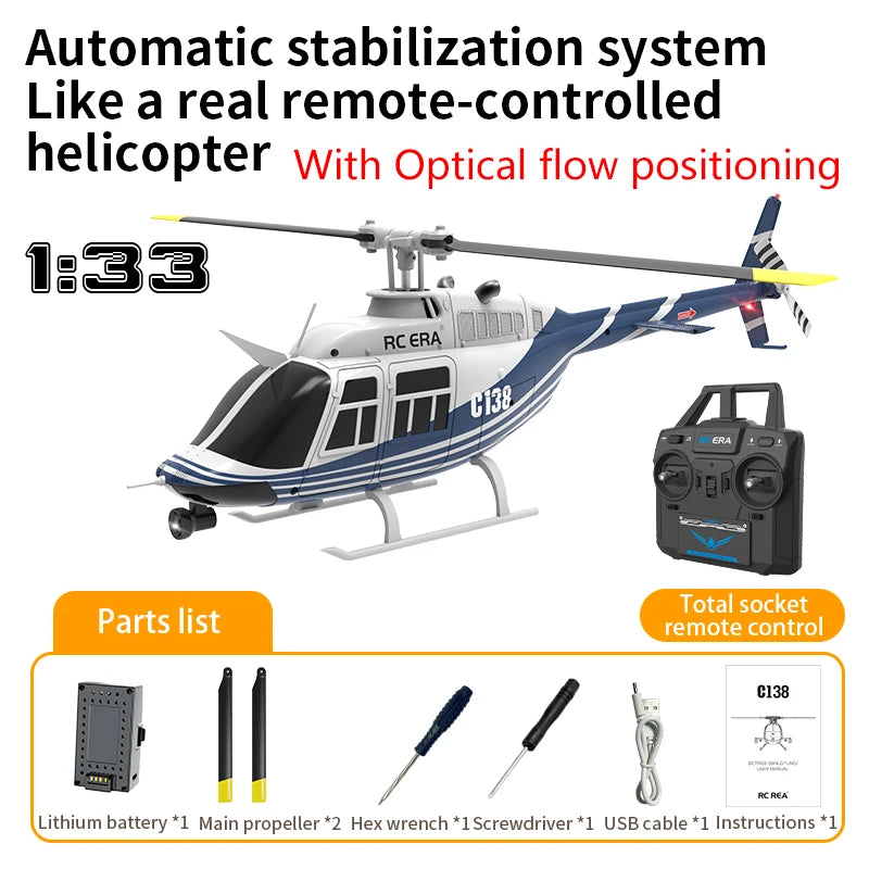 RC ERA C138 1/33 Scale 6 Channel RC BELL 206 Helicopter