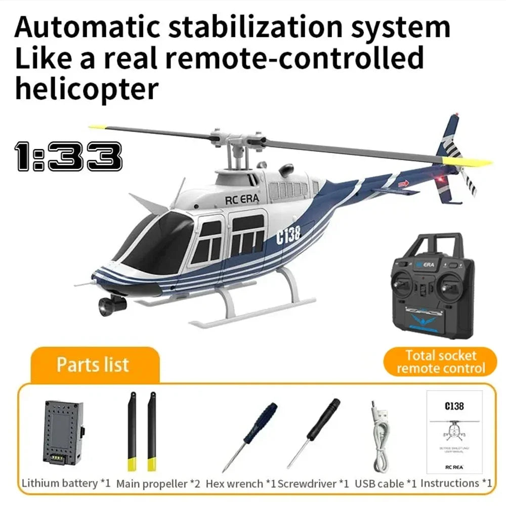 RC ERA C138 1/33 Scale 6 Channel RC BELL 206 Helicopter