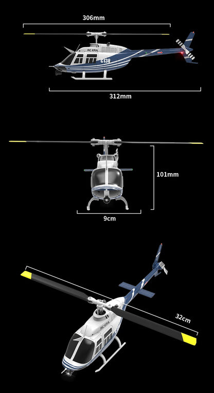 RC ERA C138 1/33 Scale  6 Channel RC  BELL 206 Helicopter