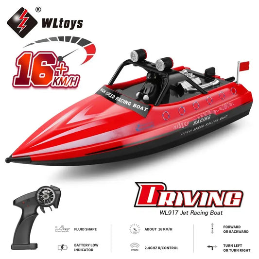 WL917  RC Racing Boat 16KM/H 2.4GHz Remote Control Speedboat with carry case