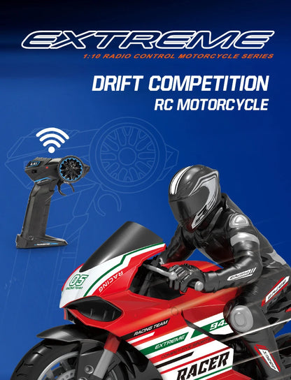 High Speed Remote Control RC Stunt Motorbike 1/ 10 2.4G