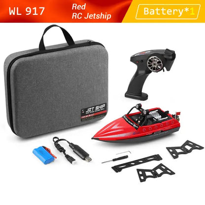 WL917  RC Racing Boat 16KM/H 2.4GHz Remote Control Speedboat with carry case