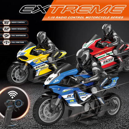 High Speed Remote Control RC Stunt Motorbike 1/ 10 2.4G