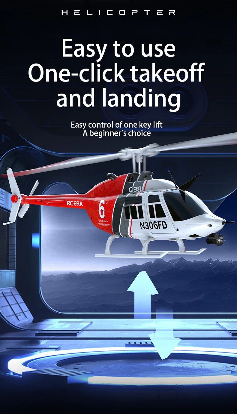 RC ERA C138 1/33 Scale  6 Channel RC  BELL 206 Helicopter